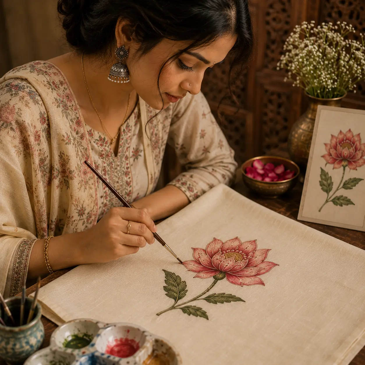 Indian floral clipart preview 6